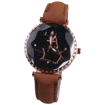 

Womens quartz watch pattern personality Korean fashion leather