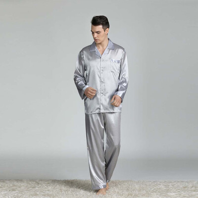 

Toponeto Mens New Fashion Long-sleeved Printed Foreign Trade Home Service Pajamas Suit
