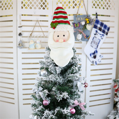 

Tailored 2019 New Christmas Tree Top Santa Snowman Hat Tree Decoration