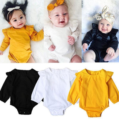

Newborn Toddler Infant Baby Girl Romper Jumpsuit Bodysuit Outfit Sunsuit Clothes Fits 6 to 24 Months