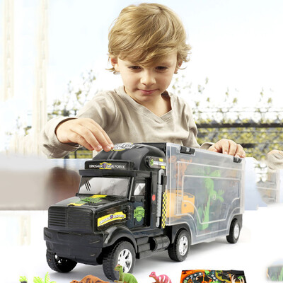 

〖Follure〗Children Educational Toy Truck Toy Car Dinosaur Model Set Portable Storage Box