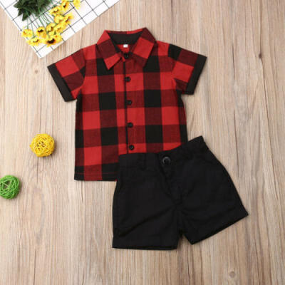 

Summer Toddler Baby Kids Boy Shirt TopsPants Gentleman Outfits Clothes 2PCS Set