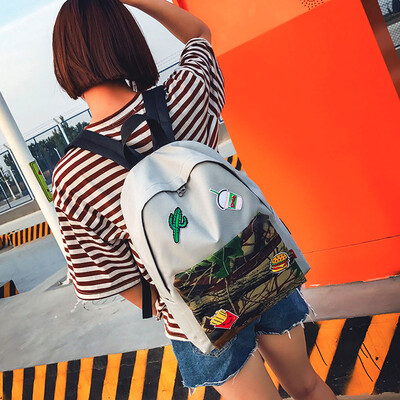 

Tailored Women Teenage Girl Boy Zipper Backpack School Bags Fashion Shoulder Bag