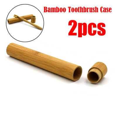 

Siaonvr Portable Natural Bamboo Toothbrush Case Tube For Travel Eco Friendly Hand Made