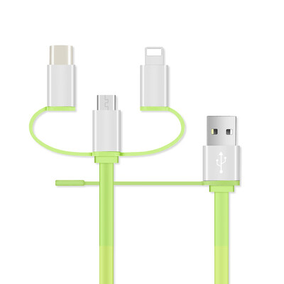 

Hot Sale 4 in 1 Multi Usb Date Fast Charging Cable for Iphone 6 7 8 PLUS X Android Usb Type C
