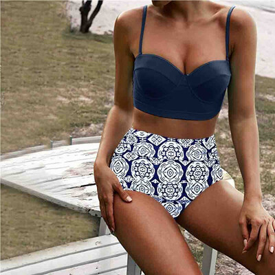 

Women Push-up Padded High Waisted Swimwear Bikini Set Swimsuit Bathing BeachWear