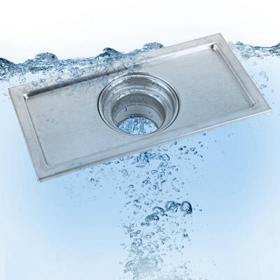 

Greensen 20x10cm Rectangle Stainless Steel Floor Drain Bathroom Shower Kitchen Waste Grate