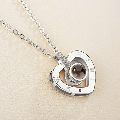 

Necklace Pendant Hidden Text 100 Different Languages I Love You Necklace
