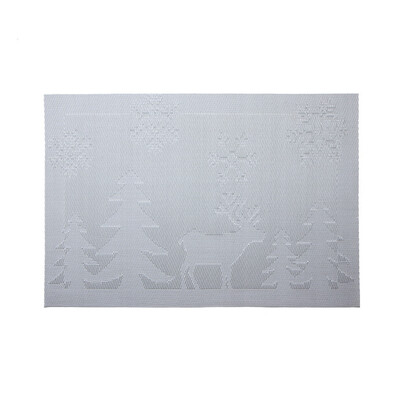 

Toponeto Christmas Placemat Woven Non-slip PVC Insulation Placemat Washable Table Mats