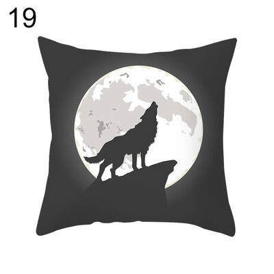 

Halloween Pumpkin Ghost Bat Trick or Treat Cushion Cover Pillow Case Sofa Decor