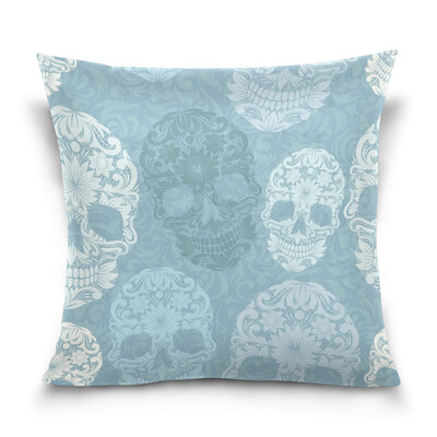 

ALAZA Throw Pillow Cover 16 X 16 inch Cushion Cover with Skull Pattern Printed Pillowcase