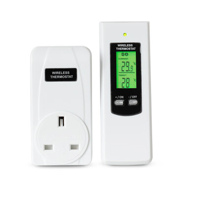 

〖Follure〗Wireless RF Plug Temperature Controller Thermostat With LCD Remote Control
