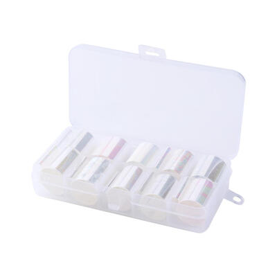 

10pcs Laser Starry Sky Nails Stickers Metal Foil Nails DIY Manicure Decals