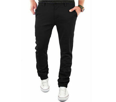 

SUNSIOM Fashion Mens Slim Straight-Leg Trousers Casual Solid Pencil Business Long Pants