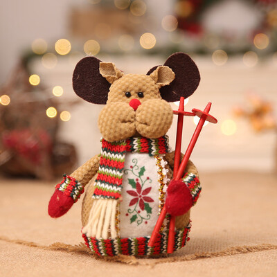 

Toponeto Christmas Gift Santa Claus Elk Ornament Festival Party Xmas Table Decor Doll