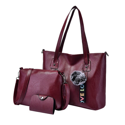 

Tailored Retro Composite Bag Shoulder Crossbody Handbag Phone Bag For Women Girls 3Pcs