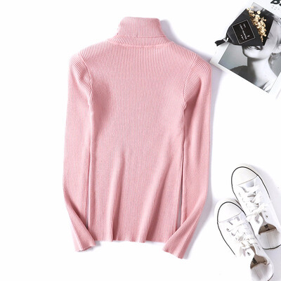 

Thick Turtleneck Warm Women Sweater Autumn Winter Knitted Femme Pull High Elasticity Soft Female Pullovers Sweater