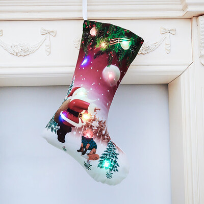 

Tailored Merry Christmas LED Hanging Gift Candy Large Socks Decoration