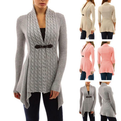

Womens Cardigan Top Fleece Fur Sweater Jumper Jacket Winter Warm Outerwear Coat