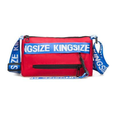 

Women Men Unisex Fashion Canvas Shoulder Bag Letters Print Contrast Color Preppy Style Crossbody Bag
