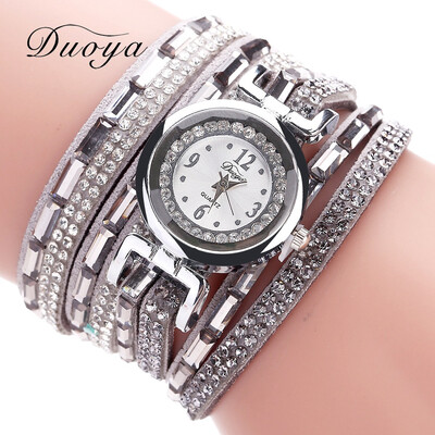 

Womens bracelet watch fashion womens full of rhinestones around the fashion watch duoya brand temperament watch