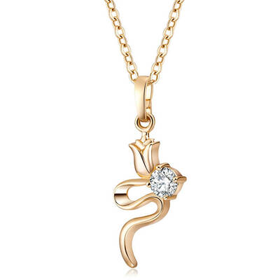 

Women Rose Flower Rhinestone Short Necklace Girl Floral Crystal Clavicle Choker Jewelry Copper Chain