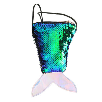 

Fish Tail Sequins Coin Purse Kid Girls Crossbody Bags Shoulder Money Wallet