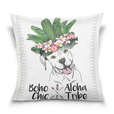 

ALAZA 16 X 16 inch Pillow Case Decorative Cushion Cover Pitbull Dog Pattern Pillowcase