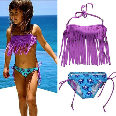 

2Pcs Toddler Kids Baby Girls Swimsuit Swimwear Bathing Suit Tankini Bikini Set