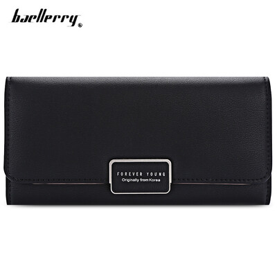 

Baellerry Forever Young Logo Foldable Long Clutch Wallet Card Holder for Women