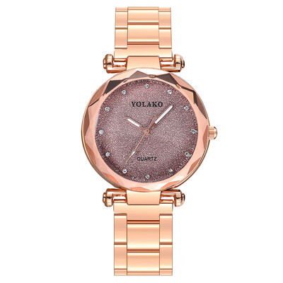 

Luxury Starry Sky Alloy Strap Watches For Women Crystal Analog Quartz Wristwatches Ladies Sports Dress Clock Zegarki Damskie