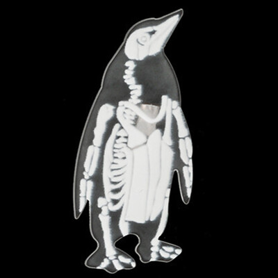 

Unique Animal Skeleton Pin Brooch Penguin Pig Rabbit Cat Mouse Skull Enamel Pin Badge Animal Brooch
