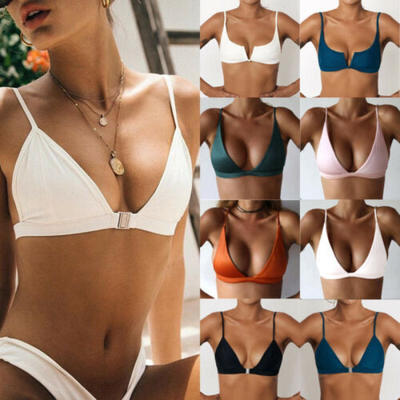 

Women Push Up Bra Backless Bikini Tops Sports Wrap Top Vest Swimwear Camisole