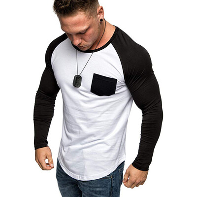 

Toponeto Mens Fashion Trend Casual And Comfortable Stitching Pocket Sweater