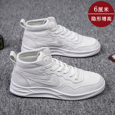 

2019 new autumn mens shoes trend sports casual white shoes high to help canvas tide shoes mens wild white shoes