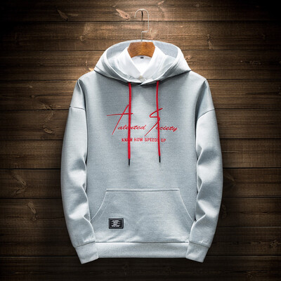 

Toponeto Mens New Fashion Autumn Winter Hooded Long Sleeved Jacket Letter Tops
