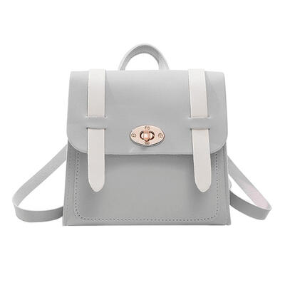 

Hit Color Backpacks Shoulder Bags Women Casual PU Leather Messenger Bags