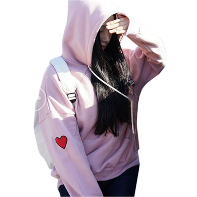 

Women Plus Velvet Warm Plus Size Embroidered Drawstring Pullover Hoodie Long Sleeve Casual Winter Autumn Loose Tops