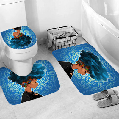 

Gobestart 3pcs Non-Slip Fish Scale Bath Mat Bathroom Kitchen Carpet Doormats Decor