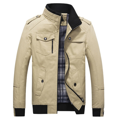 

Gobestart Men Winter Warm Jacket Overcoat Outwear Slim Long Trench Zipper Coat