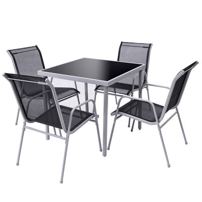 

5 Pieces Bistro Set Garden Chairs&Table Set