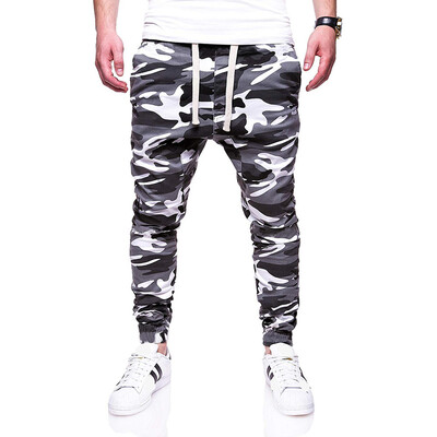 

Gobestart Fashion Mens Sport Camouflage Lashing Belts Casual Loose Sweatpants Drawstring