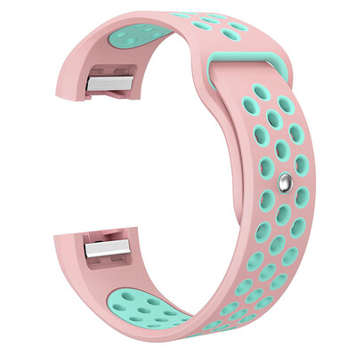 

〖Follure〗Fashion Double Color Sports Silicone Bracelet Strap Band For Fitbit Charge 2