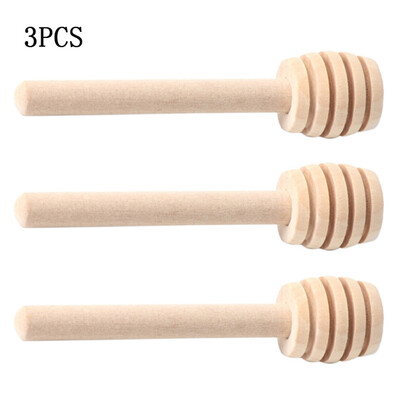 

3Pc Practical Long Handle Wood Honey Spoon Mixing Stick Dipper For Honey Jar Coffee Milk Tea Supplies Kitchen Tools