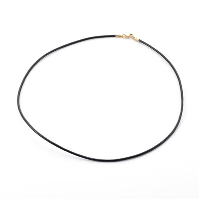 

Leather Cord Necklace Makings with 304 Stainless Steel Lobster Claw Clasps Golden Black 184"467cm 2mm