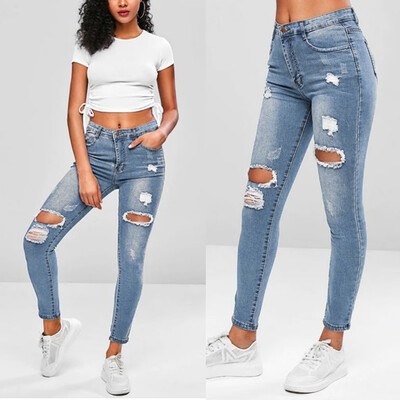 

Gobestart Women Fashion Pocket Wild Slim Fit Tight Pants