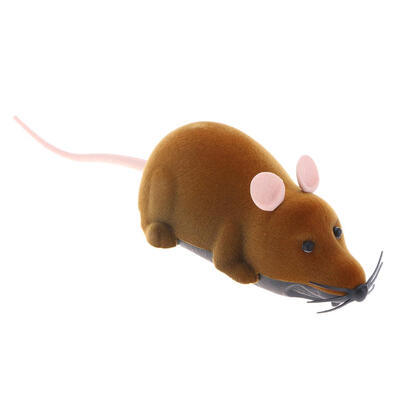 

Wireless Electric RC Flocking Rat Toy Pet Cat Playing Remote Control Mouse