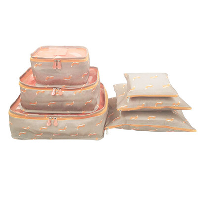 

6 Pcs Travel Packing Bag Set Waterproof Clothes Cubes Set Luggage Pouch Organizer Set