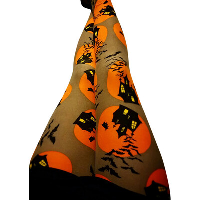 

Tailored Womens Mid Waist Halloween Pumpkin Print Trousers Ladies Casual Pants