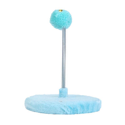 

Funny Pet Cat Toy Plush Ball Spring Cat Scratch Board Scratcher with Bell